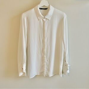 Zara White Button Down Shirt